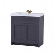 Тумба напольная Aqua Rodos Waterford с умывальником Frame 80 см антрацит