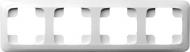 Рамка четырехместная Liregus Alfa универсальная белый K14-135-04 A/B