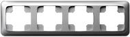 Рамка четырехместная Liregus Alfa универсальная серебряный K14-135-04 A/Mt