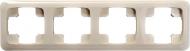 Рамка четырехместная Liregus Alfa универсальная кремовый K14-135-04 A/S