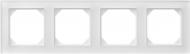 Рамка четырехместная Liregus Epsilon универсальная белое стекло K14-245-04 E/WG