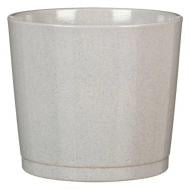 Кашпо керамика 17", круглый кашемир серый 2,45 л Scheurich (304184)