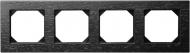Рамка четырехместная Liregus Epsilon универсальная черное стекло K14-245-04 E/BG