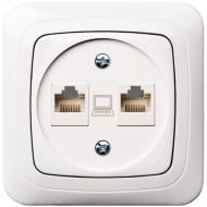 Розетка компьютерная Liregus Alfa белый IKL-002-01 A/B