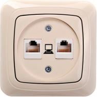 Розетка компьютерная Liregus Alfa кремовый IKL-002-01 A/S