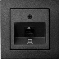 Розетка компьютерная Liregus Epsilon антрацит IKL-001-01 E/J