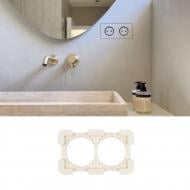 Рамка двухместная Edplit скрытого монтажа розеток и выключателей универсальная белый E40010