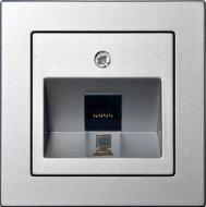 Розетка компьютерная Liregus Epsilon серебряный IKL-001-01 E/Mt