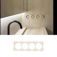 Рамка четырехместная Edplit скрытого монтажа розеток и выключателей универсальная белый E40012