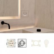 Механизм розетки модульная с заземлением Edplit (скрытый монтаж) IP40 бежевый E40015