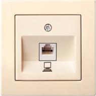 Розетка компьютерная Liregus Epsilon кремовый IKL-001-01 E/S