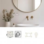 Механізм розетки модульна із заземленням Edplit (прихований монтаж) IP40 білий E40014