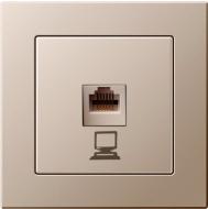 Розетка компьютерная Liregus Epsilon шампань IKL-001-01 E/Ch