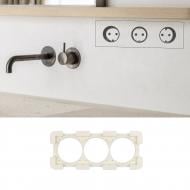 Рамка трехместная Edplit скрытого монтажа розеток и выключателей универсальная белый E40011