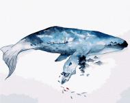 Картина по номерам Синий кит GX9950 40x50 см Brushme
