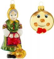 Набор елочных игрушек Колобок и Бабка 2 шт./уп.