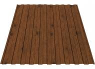 Профнастил стеновой PCS ПС-8 0,30x1190x2000 мм RAL 8003 глиняно-коричневый 3D принт 3701