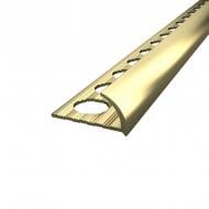 Кутник для плитки АЛЮПРО зовнішній алюміній 10,5 мм 2,71м золото