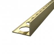 Уголок для плитки АЛЮПРО внешний алюминий 12,5 мм 2,71м золото