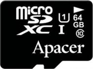 Карта пам'яті Apacer microSDXC 64 ГБ UHS-I (AP64GMCSX10U1-RA)