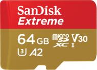 Карта памяти SanDisk microSDXC 64 ГБ UHS-I Class 3 (U3)Class 10 (SDSQXA2-064G-GN6GN) Extreme V30