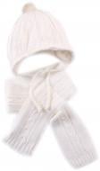 Комплект шапка + шарф для девочек Mari-Knit 0850 р.38-40 шампань