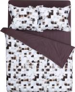 Комплект постельного белья Brown mosaic 2.0 белый с коричневым