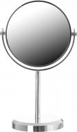 Дзеркало косметичне двостороннє срібне 29х17,5х12 см