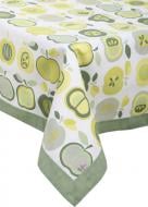 Скатерть "Яблоко большое" с кантом 140x140 см зеленый Прованс