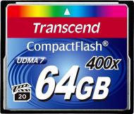 Карта памяти Transcend Compact Flash 64GB (TS64GCF400)