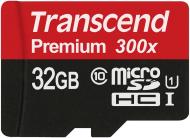 Карта пам'яті Transcend Premium micro SDHC 32GB Class 10 UHS-I R45MB/s (TS32GUSDCU1)