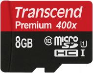 Карта пам'яті Transcend Premium microSDHC 8GB Class 10 UHS-I R45MB/s (TS8GUSDU1)