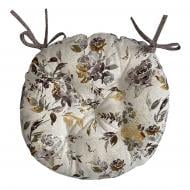 Подушка на стул ORO Роза коричневая круглая La Nuit