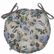 Подушка на стул ORO Роза голубая круглая La Nuit