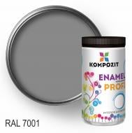 Емаль Kompozit акрилова Profi RAL 7001 шовковистий мат 2,7 л