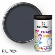 Эмаль Kompozit акриловая Profi RAL 7024 шелковистый мат 2,7 л