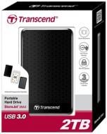 Зовнішній жорсткий диск Transcend StoreJet 2.5 2 ТБ 2,5" USB 3.0 (TS2TSJ25A3K)