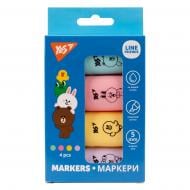 Набір текстових маркерів YES Line Friends 4 шт. різнокольоровий