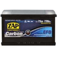 Аккумулятор автомобильный ZAP Carbon EFB 75Ah 750A 12V 6СТ «+» справа