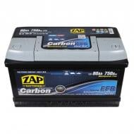 Акумулятор автомобільний ZAP Carbon EFB 80Ah 750A 12V 6СТ «+» праворуч