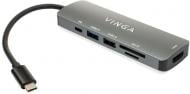 Концентратор Vinga USB Type-C 3.1 to HDMI+USB3.0+USB 2.0+SD/microSD+PD 6in1
