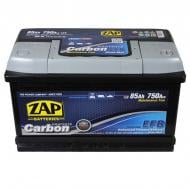 Акумулятор автомобільний ZAP Carbon EFB 85Ah 750A 12V 6СТ «+» праворуч