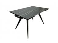 УЦІНКА! Стіл обідній Prestol Торі 1200(1800)x800x750мм чорний/чорний (УЦ №3365)