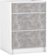 Тумба нижняя с тремя ящиками МС Идея ЛОФТ 60х82х52,5 см бетон/белый Грейд