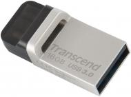 Флеш-пам'ять USB Transcend JetFlash 880 16 ГБ USB 3.0microUSB (OTG) silver (TS16GJF880S)