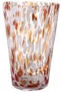 Ваза стеклянная Wrzesniak Glassworks Confetti опал 35 см красный