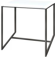 Стіл журнальний Куб 450 перлинний/чорний 450x450x465 мм Commus
