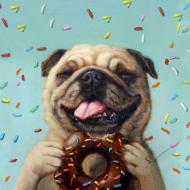 Картина на холсте Pugalicious II ©Lucia Heffernan 30x30 см Brushme CN53304S