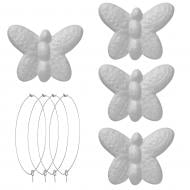 Заготовка пенопластовая Бабочки 8 см 743093 4 шт. Santi