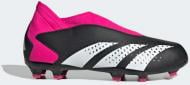 Бутсы Adidas Kids Predator Accuracy.3 Laceless FG GW4606 р.34 черный
